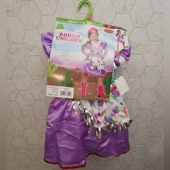 Rodeo Unicorn Girls Halloween Costume Size Infant 2T - Picture 2 of 5